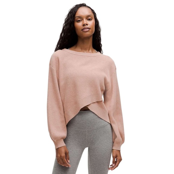 Lululemon Reversible Crossover Sweater,
Warm Beige, Size Medium - Picture 1 of 10